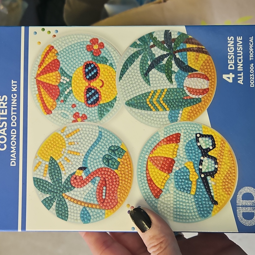 Tropical Diamond Dotting Coaster Kit
